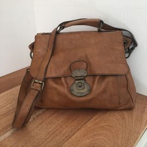 Fossil Brown Leather Crossbody